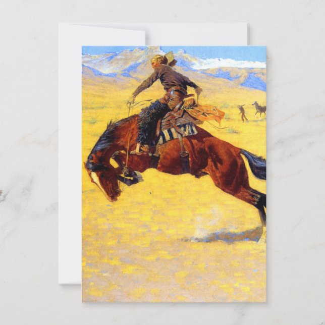 Remington Old West Horse and Cowboy Invitation (Front)