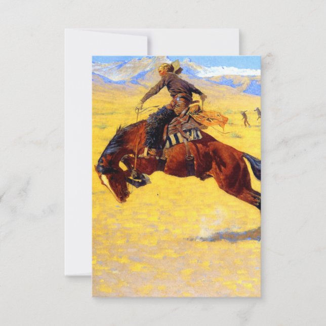 Remington Old West Horse and Cowboy Invitation (Front)