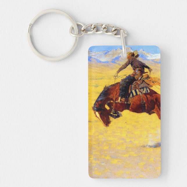 Remington Old West Horse and Cowboy Keychain (Front)