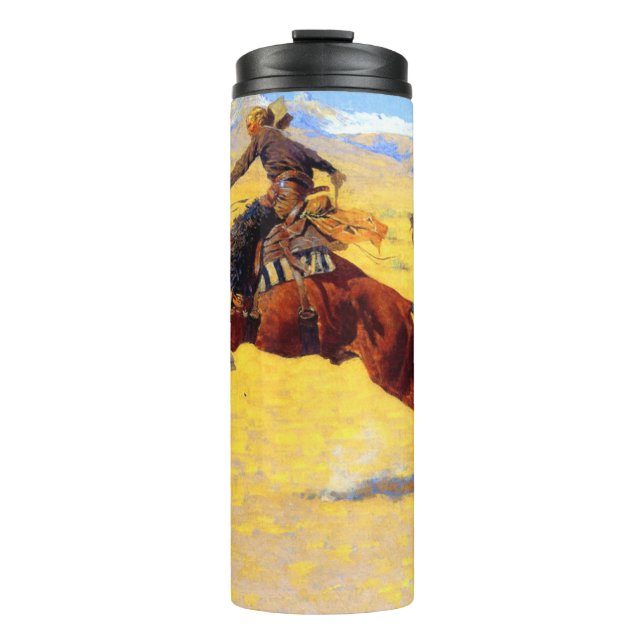Remington Old West Horse and Cowboy Thermal Tumbler (Front)