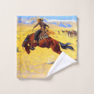 Remington Old West Horse and Cowboy Wash Cloth