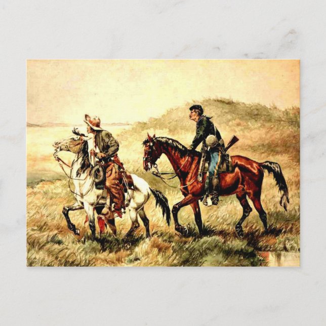 Remington - The Couriers, Frederic Remington art Postcard (Front)