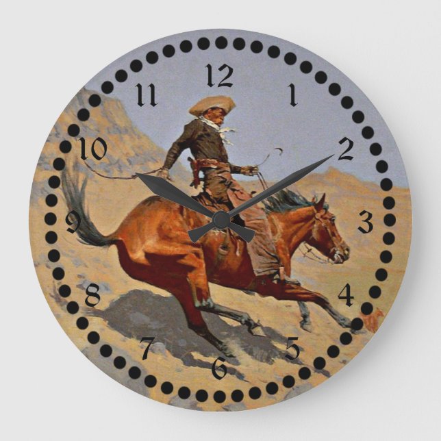 Remington - The Cowboy Large Clock (Front)