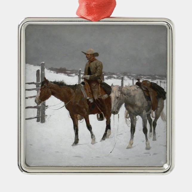 Remington - The Fall of the Cowboy Metal Ornament (Front)