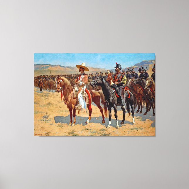 Remington The Mexican Major Painting Canvas Print (Front)
