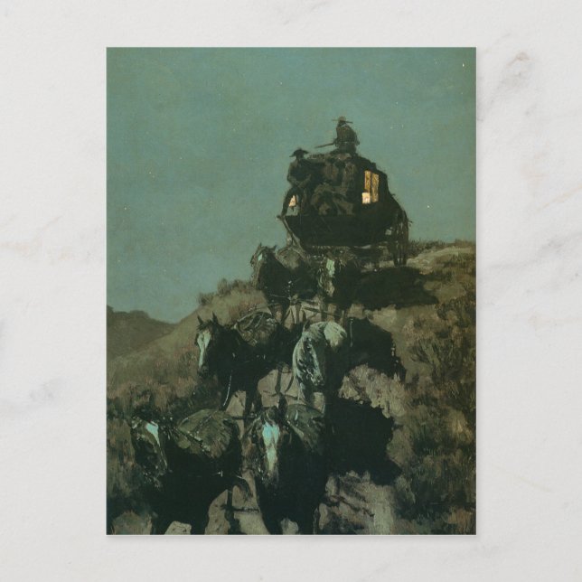 Remington's Old Stagecoach of the Plains (1901) Postcard (Front)