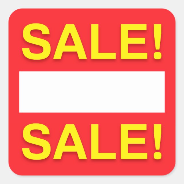 Remise à la vente ou autocollants de prix (Devant)