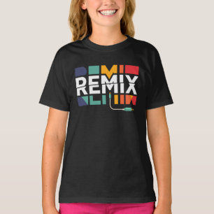 Remix Audio   DJ Music Retro Geometric Graphic T-Shirt