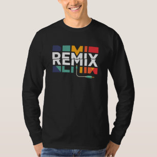 Remix Audio DJ Music Retro Geometric Graphic T-Shirt