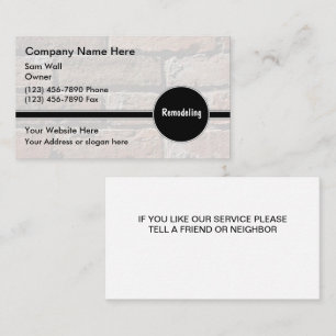 Remodeling Business Cards