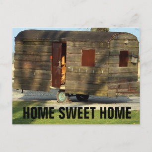 Remorque en bois Camper CARTES Postales HOME SWEET