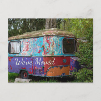 Remorque Rusty Nous Avons Déplacé Carte Postale