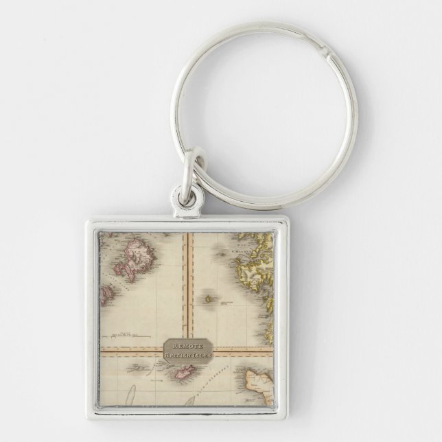Remote British Isles Jersey and Guernsey Keychain (Front)
