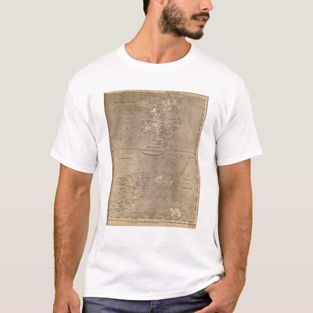 Remote British Isles Map by Arrowsmith T-Shirt (Front)