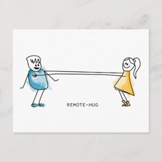Remote-Hug Postcard
