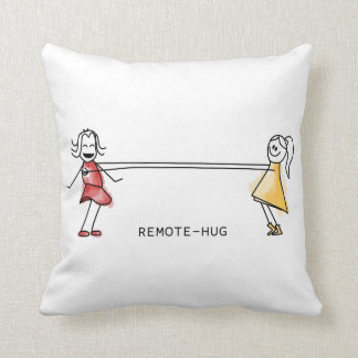 Remote-Hug Throw Pillow