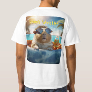 Remote Life Guinea Pig Humour Mens T-Shirt