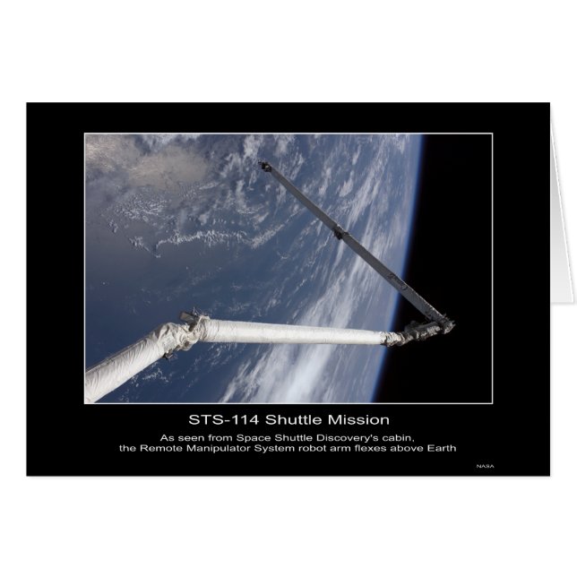 Remote Manipulator System robot arm flexes above e (Front Horizontal)