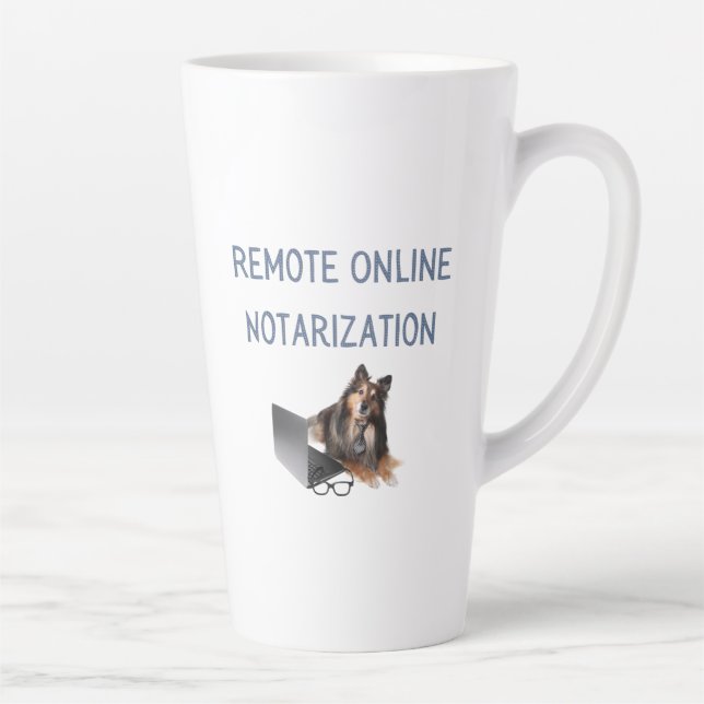 Remote Online Notarization | 17 oz | Latte Mug (Right)