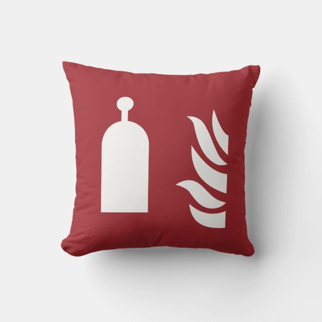 Remote Release Station Safety Sign Throw Pillow (Front)