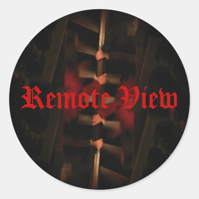 Remote View Round Sticker (Front)