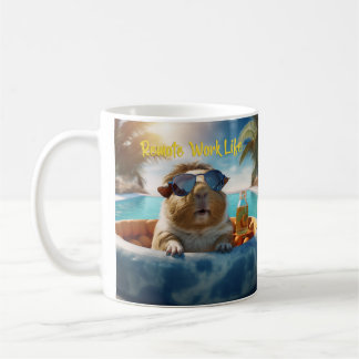 Remote Work Life Guinea Pig Coffee Mug