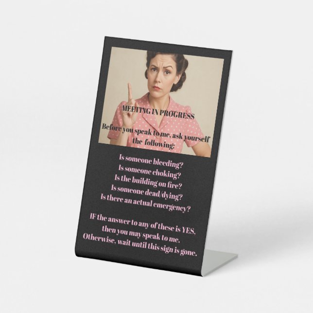 Remote worker/work from home Pedestal Sign  (Front)