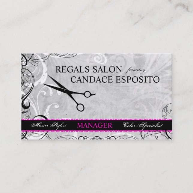 Remous classieux et carte de visite de salon de (Devant)