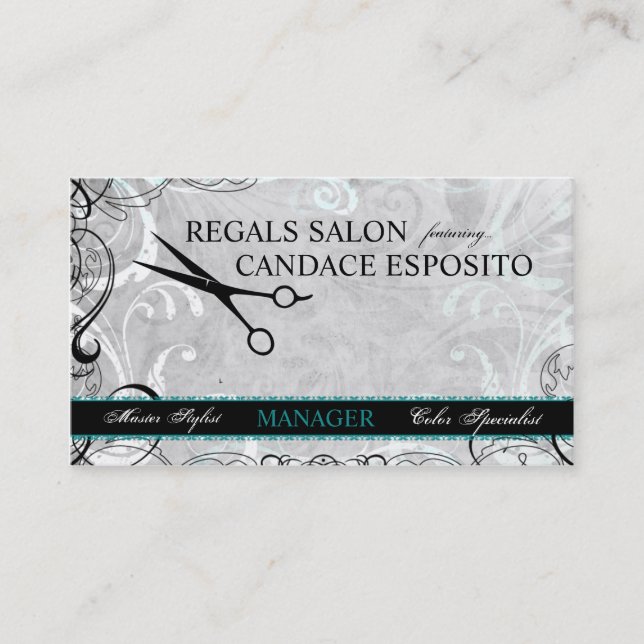 Remous classieux et carte de visite de salon de (Devant)