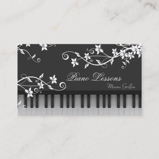 Remous floral de carte de visite de leçons de (Devant)