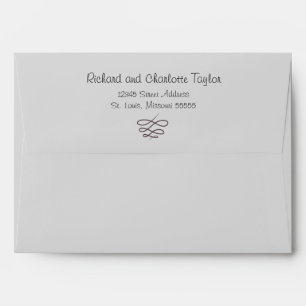 Remous noir/gris Quatrefoil - enveloppe