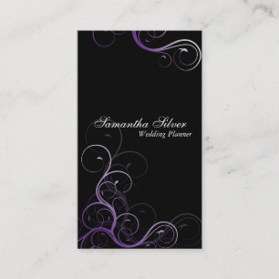 Remous pourpre de carte de visite élégant de