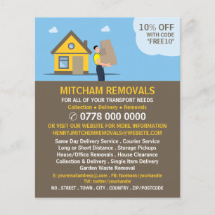 Removal Man House Design, Removal Company Advert Flyer