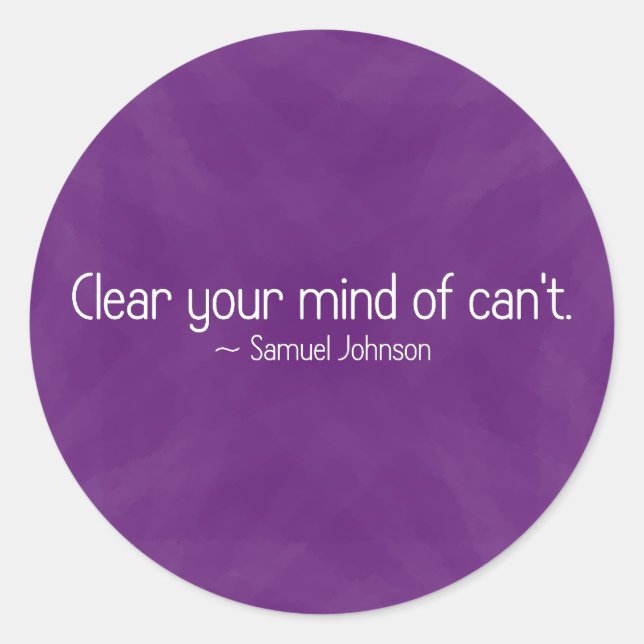 Remove doubt from your mind (2) classic round sticker (Front)