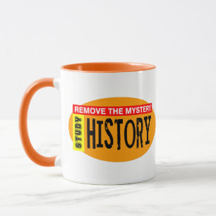 Remove Mystery History Orange Oval Mug