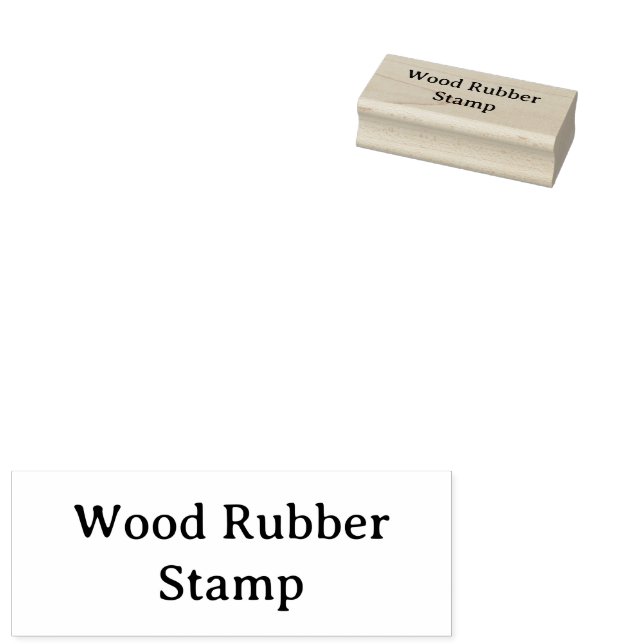 Remove This Text & Add Your Own Design 1" x 2.5" Rubber Stamp (Stamped)