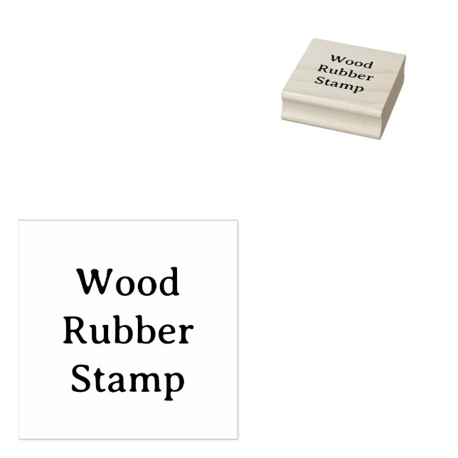 Remove This Text & Add Your Own Design 2" x 2" Rubber Stamp (Stamped)