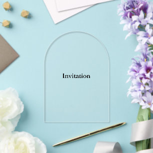 Remove This Text & Add Your Own Design Arch 5"x7" Acrylic Invitations