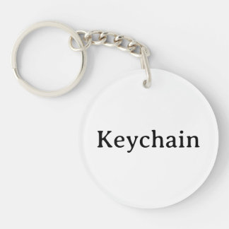 Remove This Text & Add Your Own Design Circle Keychain