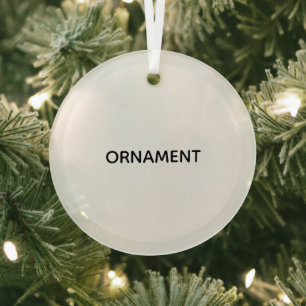 Remove This Text & Add Your Own Design Glass Ornament