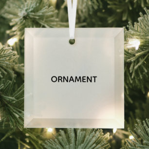 Remove This Text & Add Your Own Design Glass Ornament