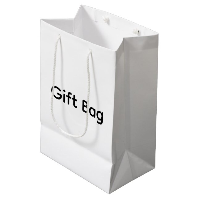 Remove This Text & Add Your Own Design Medium Gift Bag (Front Angled)