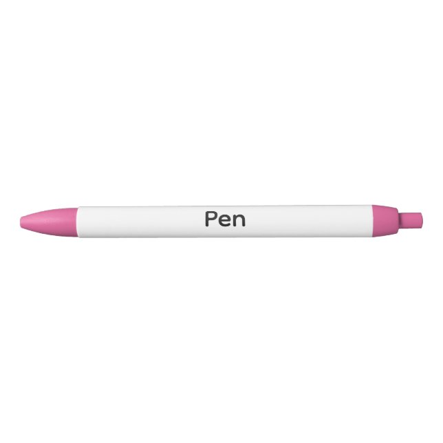 Remove This Text & Add Your Own Design Pink Trim Black Ink Pen (Front)