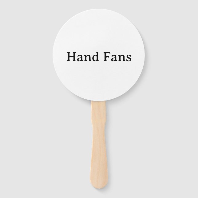 Remove This Text & Add Your Own Design Round Hand Fan (Front)