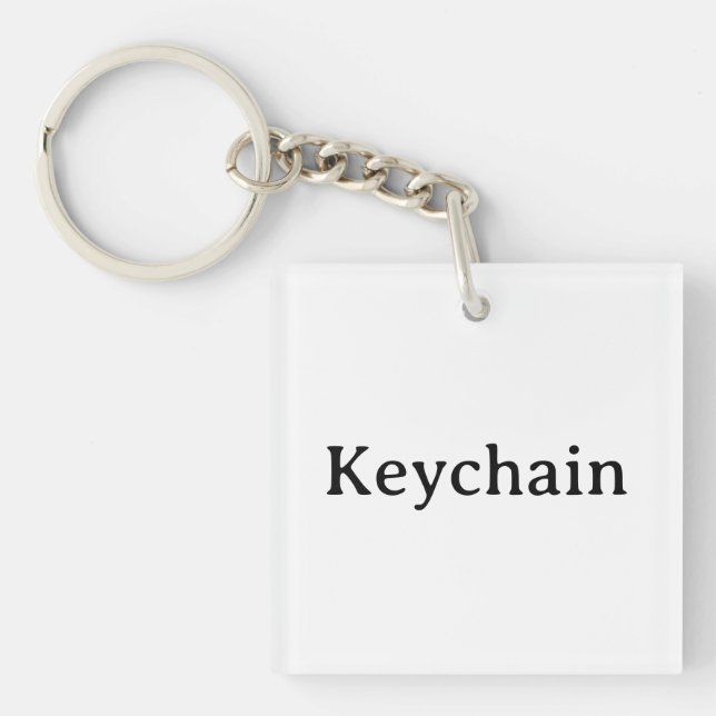 Remove This Text & Add Your Own Design Square  Keychain (Front)