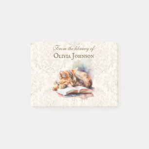 Removeable Custom Bookplate Pad Cat Post-it Notes