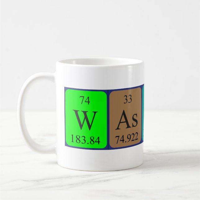 Remplacer la tasse de mots de table périodique (Gauche)