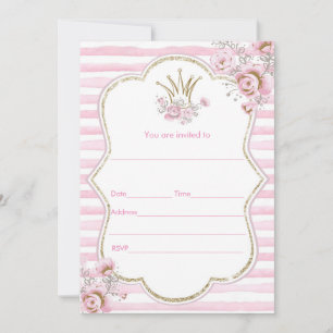 Remplir invitation aquarelle floral princesse