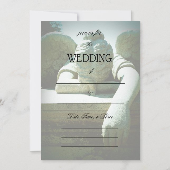 Remplir le Faire-part de mariage Angel blanc (Devant)