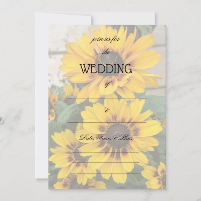 Remplir le Faire-part de mariage floral blanc (Devant)
